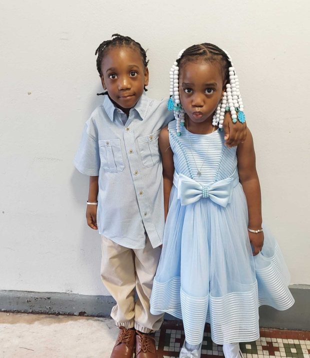Oseas Parks Harris and Isis Parks Harris, twins, died in a Bronx fire on May 11, alongside their brother Liam. (Photo provided by Kwesi Harris)