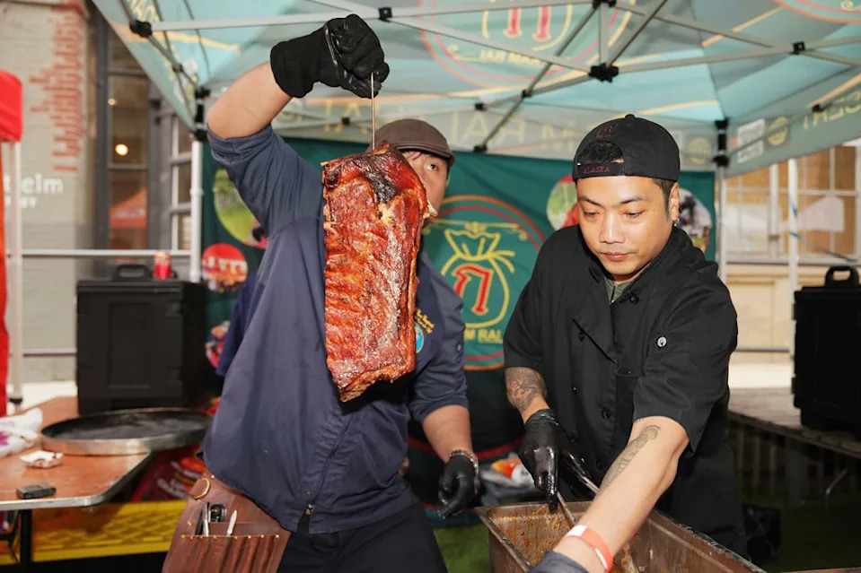 Numerous chefs want to claim dibs on the title of king of the ribs. Food Karma/ Rib King NYC by Kareem Black