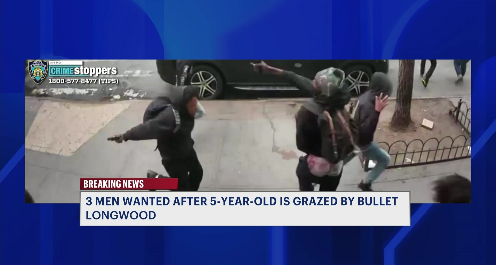 News 12 | Bronx | 3 Men On The Run After 5 Year Old Grazed By Bullet In Longwood