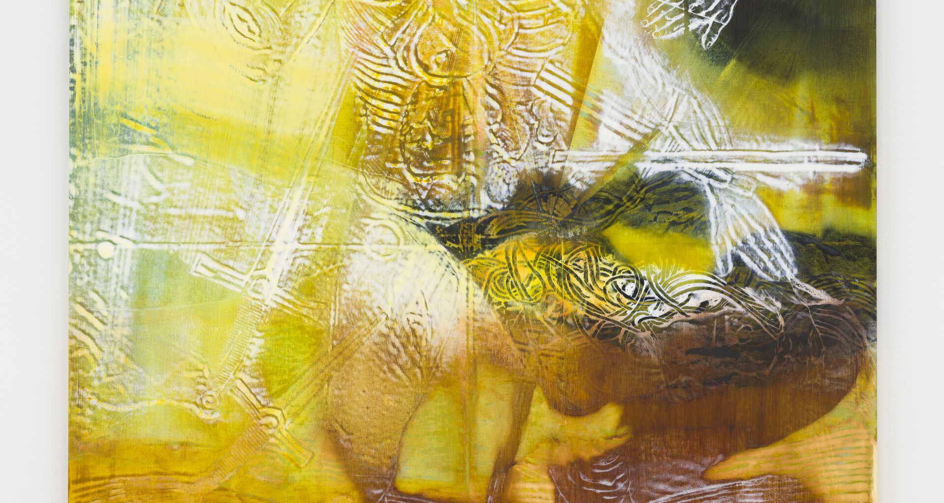 Alex Carver, The Return of the Repressed (after Wound Man), 2026. Oil on linen, 78 × 64 ¼ inches. Courtesy the artist and Miguel Abreu Gallery.