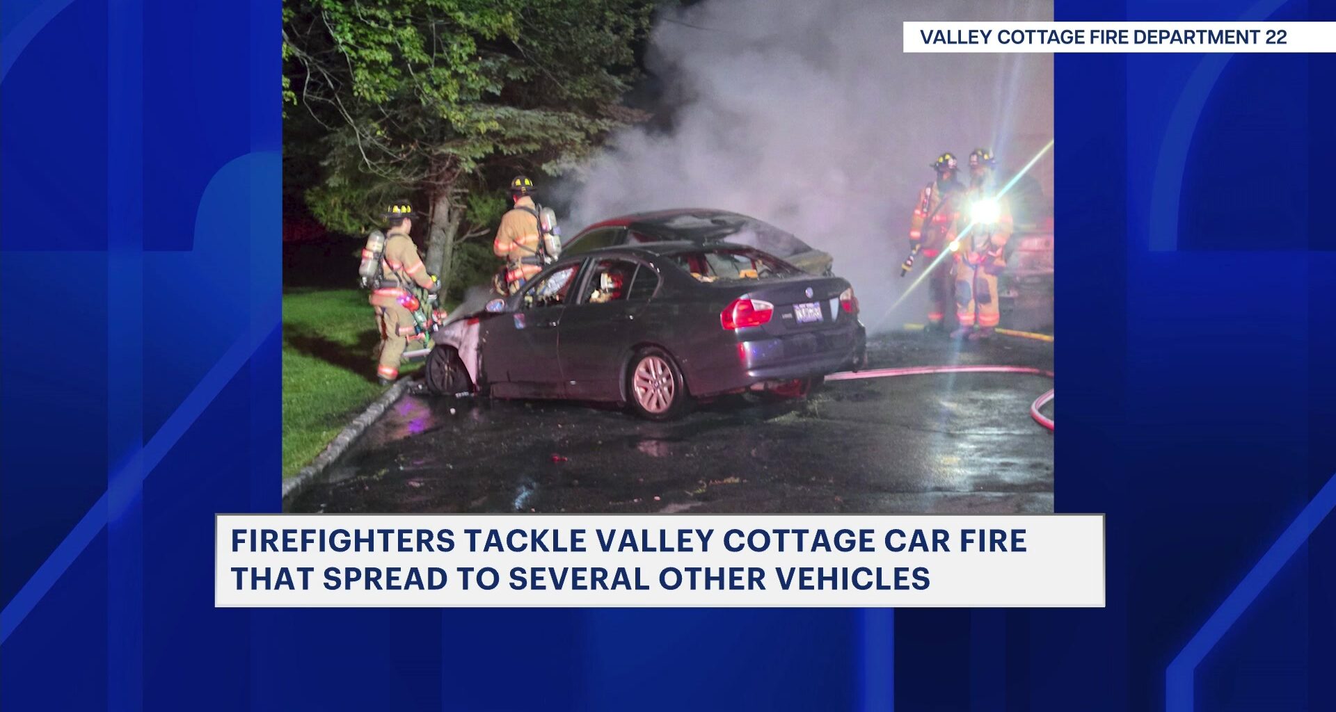 News 12 | Bronx | Fire That Damaged Several Cars Stopped Before Reaching Rockland County Home