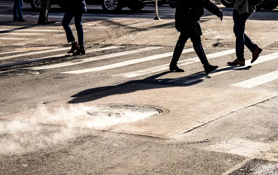 Georgeclerk/STOCK PHOTO/Getty Images - PHOTO: Stock photo of a manhole in Manhattan.
