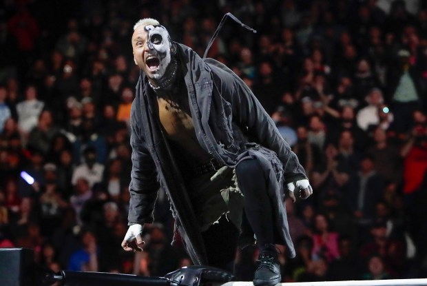 Darby Allin enters the ring under the roof of Louis Armstrong Stadium in Flushing NY on May 24, 2026 during a live televised broadcast of AEW Pay Per View Double or Nothing. (Photo by Andrew Schwartz)