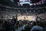 FILE - Fans watch during the second half of a WNBA basketball game between the Portland Fire and the Chicago Sky, May 9, 2026, in Portland, Ore.