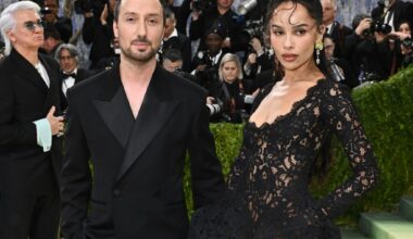 Zoë Kravitz arrives at Met Gala without new fiancé Harry Styles