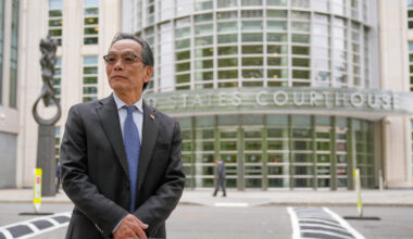 Lu Jianwang waits to enter a federal courthouse in Downtown Brooklyn, Wednesday, May 6, 2026. Photo: Seth Wenig/AP