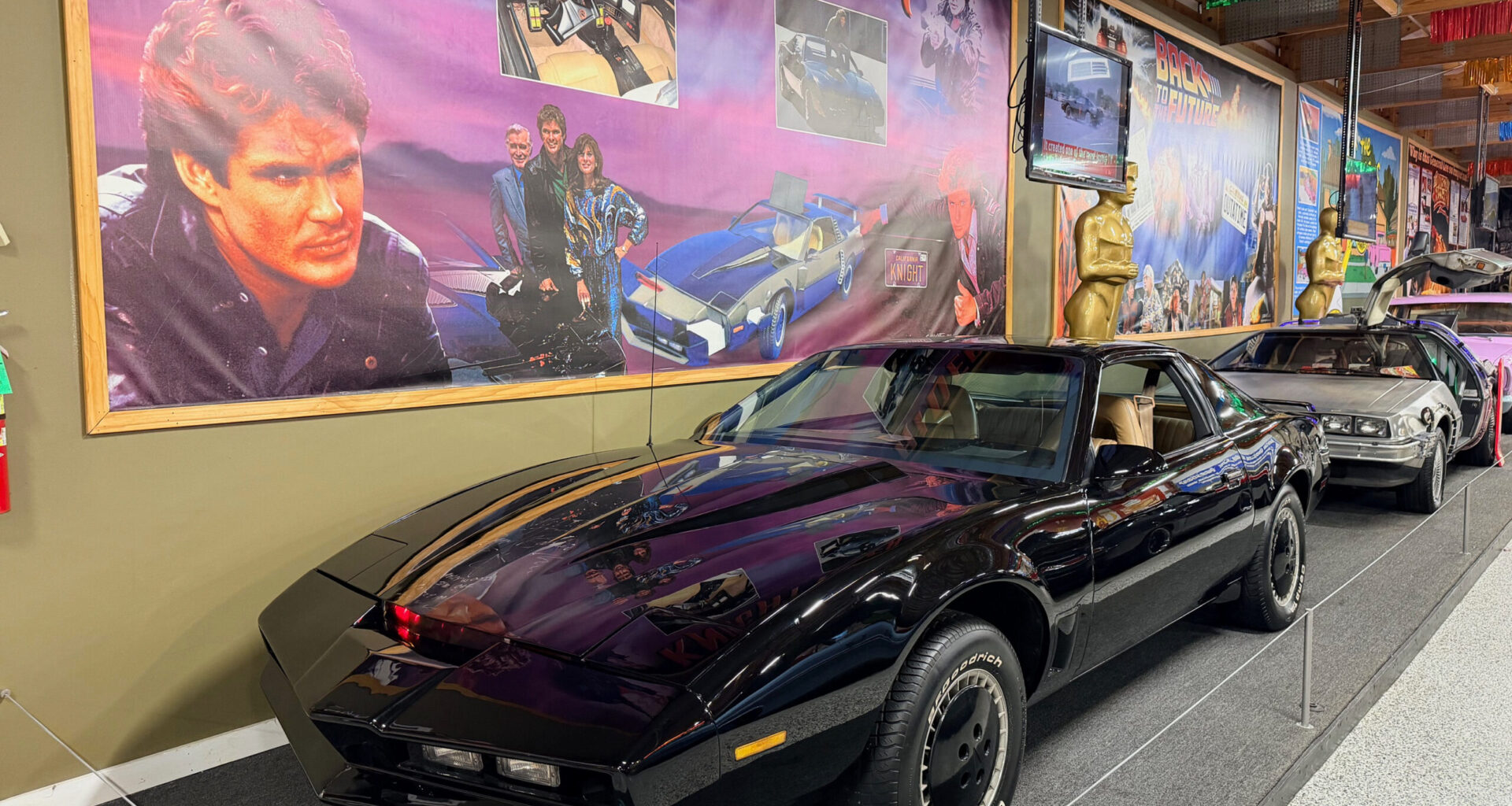 This photo provided by Jim Wojdyla shows a replica of the black Pontiac Trans Am from the 80s TV series, “Knight Rider," on Monday, May 11, 2026, at the Volo Museum in Volo, Ill. Photo: Jim Wojdyla via AP