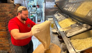 Salvatore Lo Duca makes pizza at Lo Duca Pizza Tuesday, May 12, 2026, in Brooklyn. Photo: David R. Martin/AP