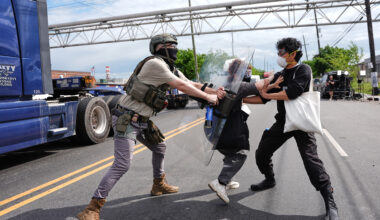 News 12 | Bronx | 6 Protesters Arrested After Clash With Ice Officers Outside A New Jersey Detention Center