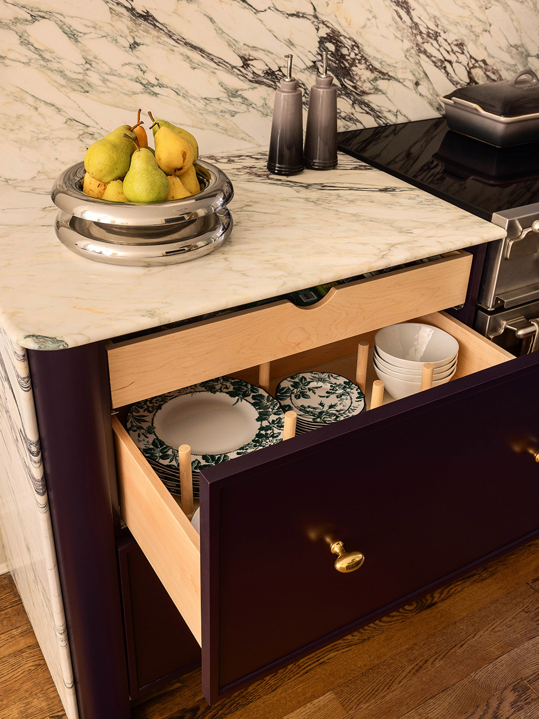 kitchen drawer pulled open