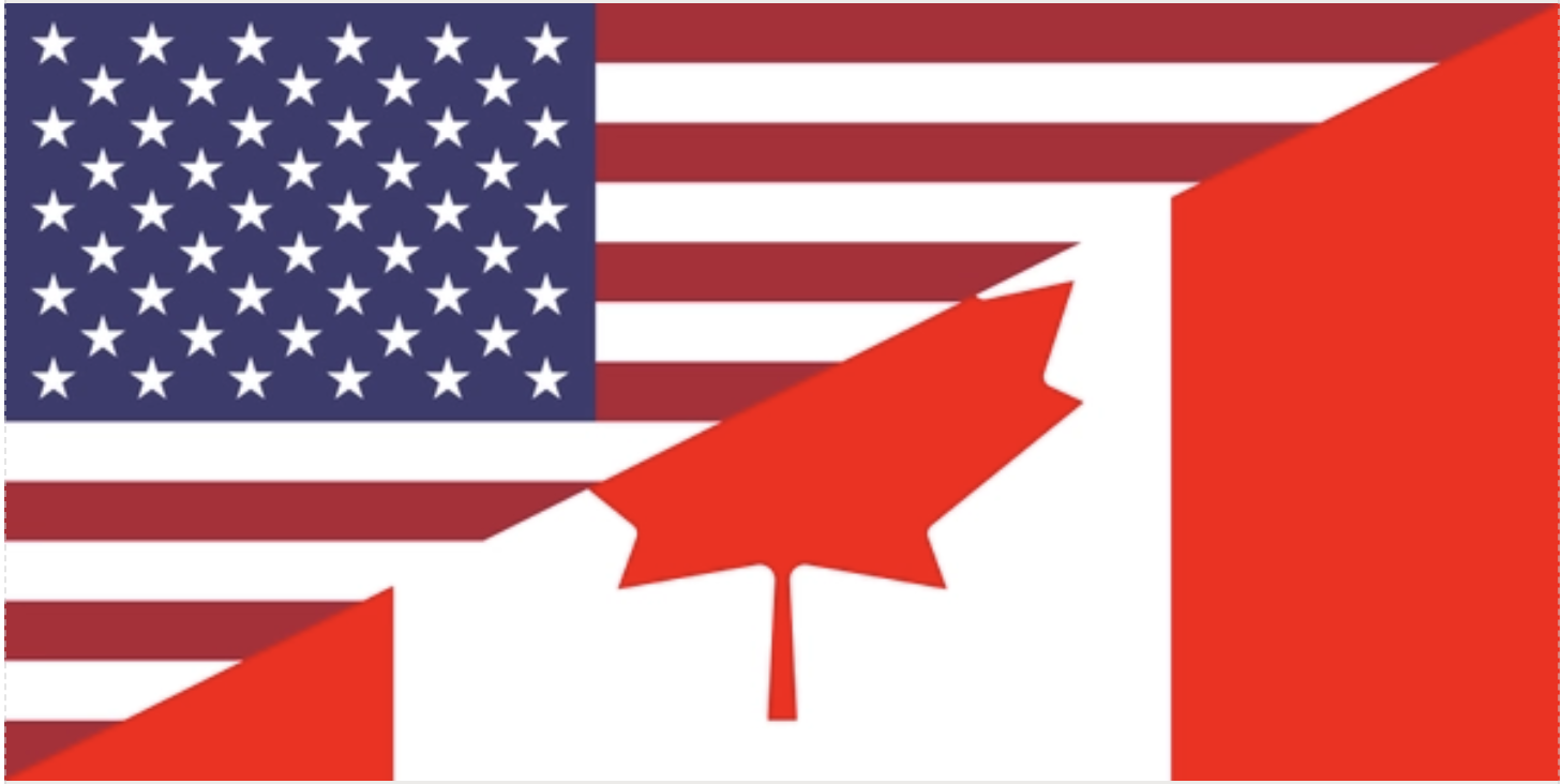 US and Canada flag