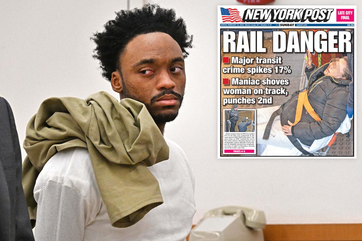 NYC's accused Valentine's Day subway pusher seen for first time in court