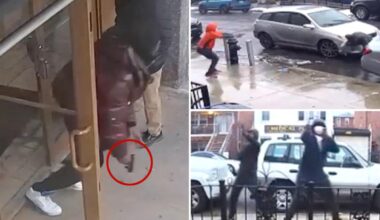 Over 180 bullets fly in terrifying footage of recent NYC gun battles -- as DA flashes blood-covered gun announcing major gang bust