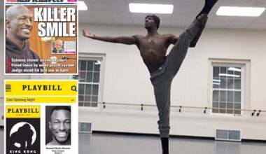 Grinning accused NYC subway shover Rhamell Burke was Broadway dancer