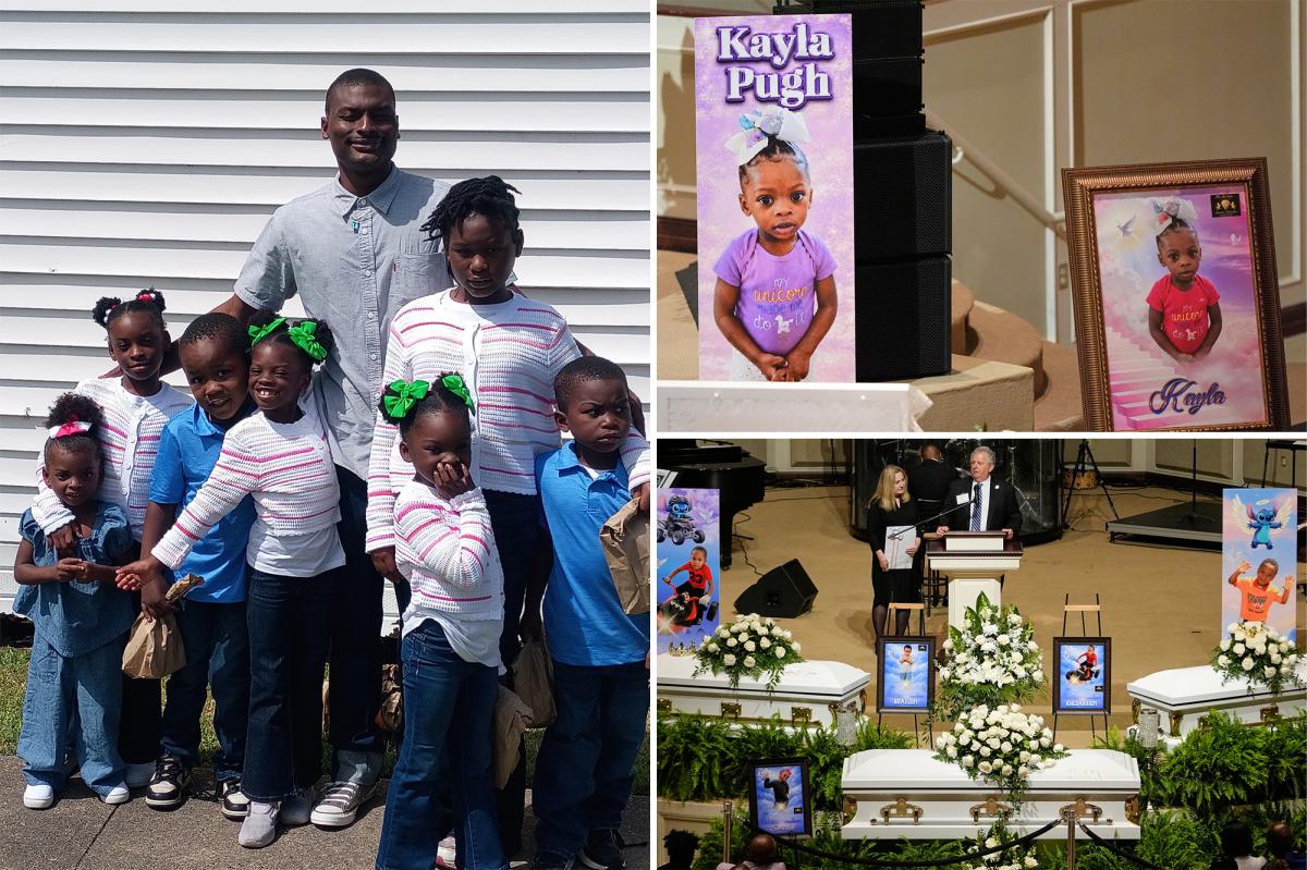 8 children murdered in cold blood by monster dad laid to rest in emotional service