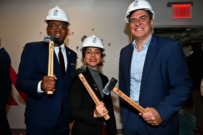 Queens Borough President Donovan Richards, Assembly Member Diana Moreno and State Sen. Mike Gianaris. Photo by Ramy Mahmoud. 