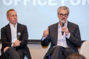 Newmark’s David Falk (left) and Empire State Realty Trust CEO Anthony Malkin.