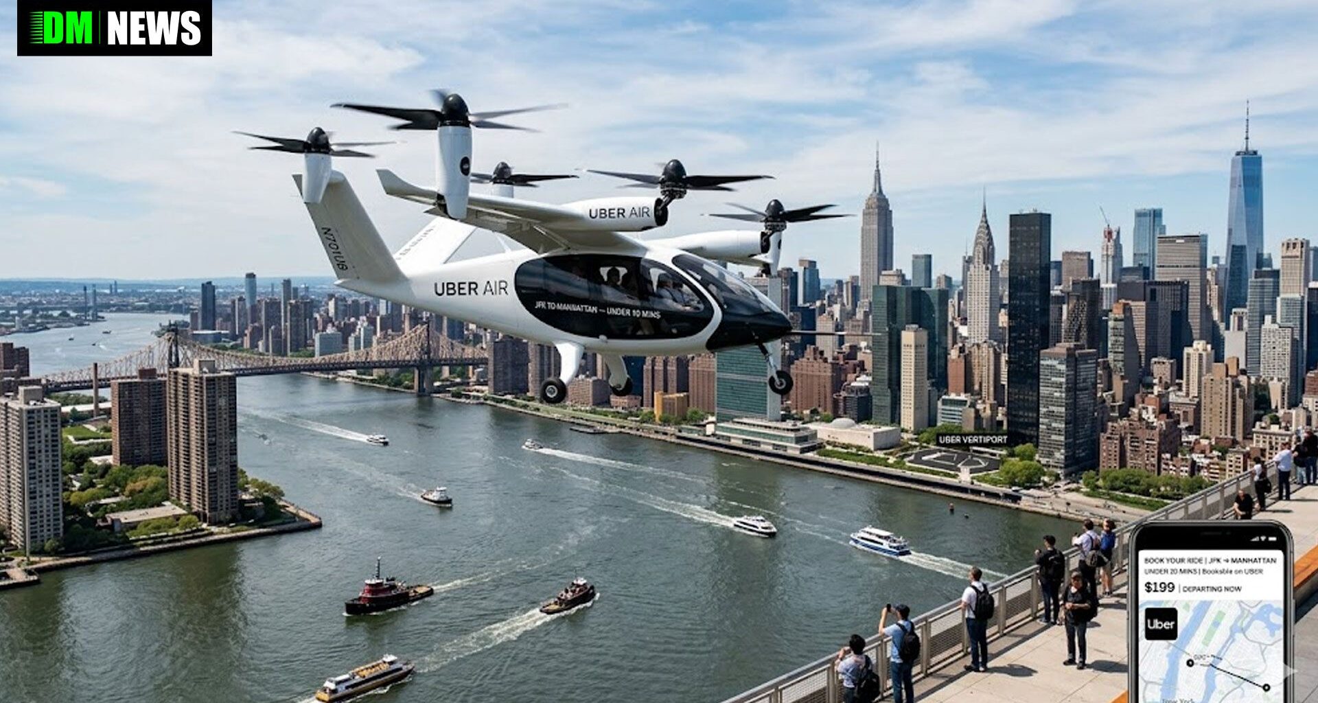 Electric Air Taxi Flies From JFK to Manhattan in Under 10 Minutes — and It's Bookable on Uber
