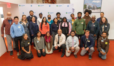members of the Bronx Food Humanities Initiative pose for a group shot.