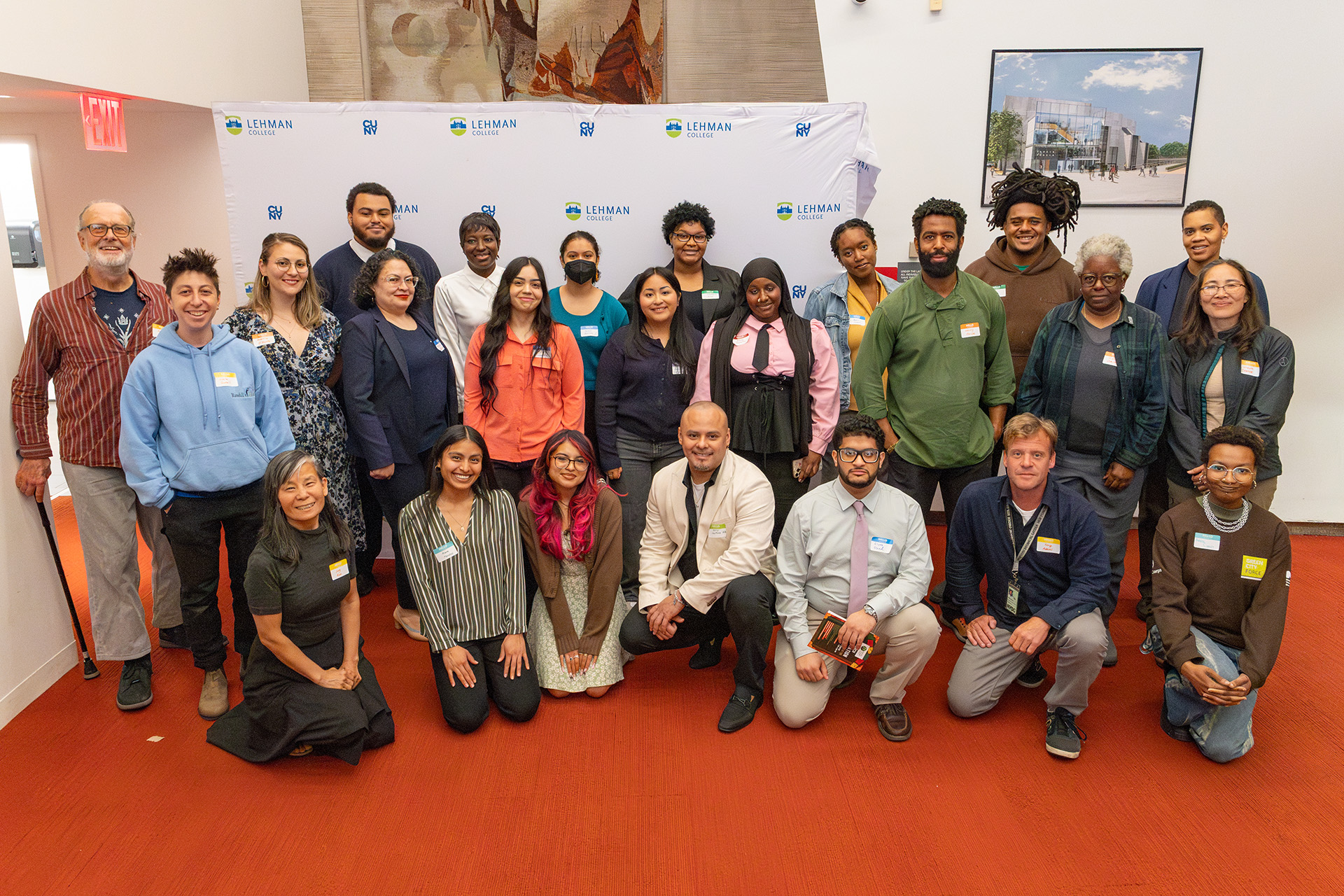 members of the Bronx Food Humanities Initiative pose for a group shot.