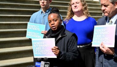 New Yorkers rally in Manhattan after feds demand trans youth records from NYU Langone