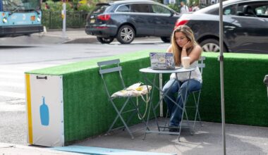 woman on laptop in NYC