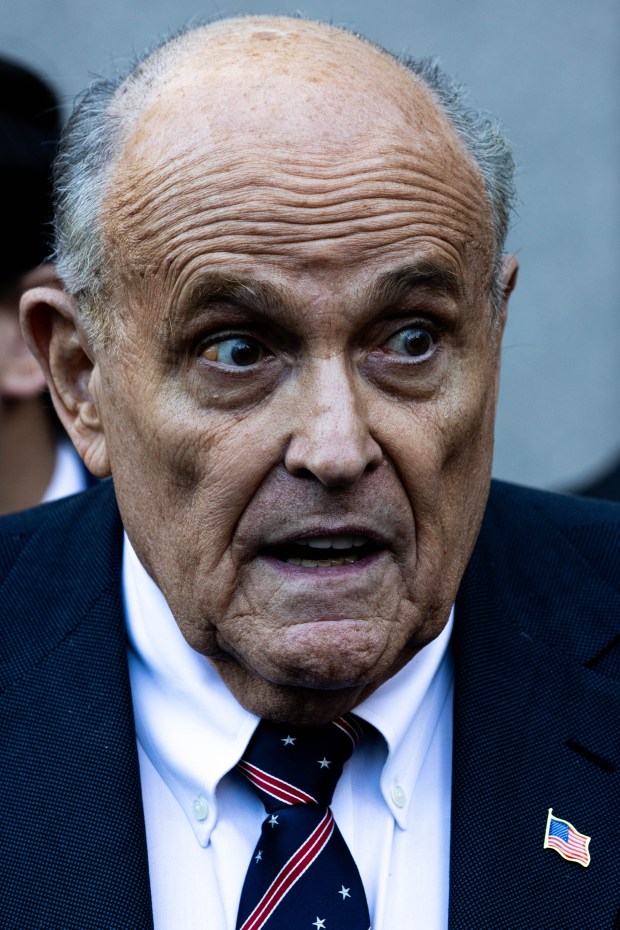 Rudy Giuliani leaves the New York Federal Courthouse on November 7, 2024 in New York City. 