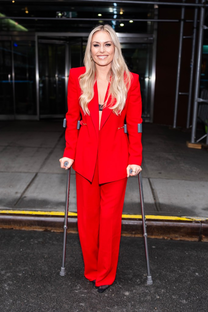 Lindsey Vonn is seen in Midtown on April 30, 2026 in New York City. 