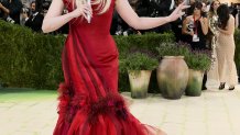 NEW YORK, NEW YORK - MAY 04: Gwendoline Christie attends the 2026 Met Gala celebrating "Costume Art" at the Metropolitan Museum of Art on May 04, 2026 in New York City. (Photo by Mike Coppola/Getty Images)