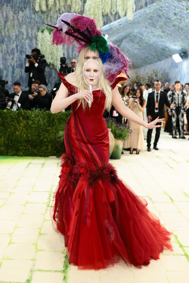 NEW YORK, NEW YORK - MAY 04: Gwendoline Christie attends the 2026 Met Gala celebrating "Costume Art" at the Metropolitan Museum of Art on May 04, 2026 in New York City. (Photo by Dimitrios Kambouris/Getty Images for The Met Museum/Vogue)