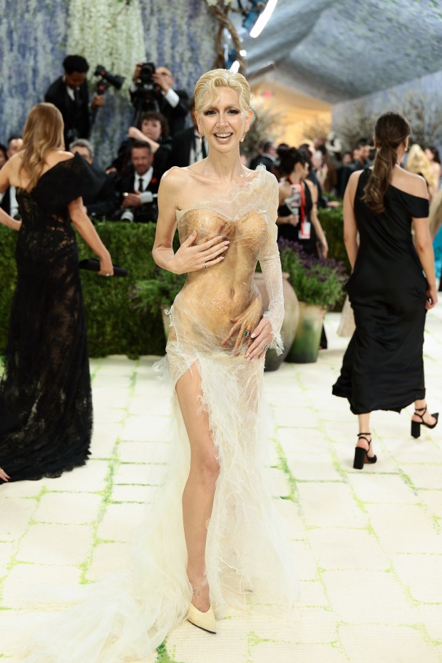 NEW YORK, NEW YORK - MAY 04: Sabine Getty attends the 2026 Met Gala celebrating "Costume Art" at the Metropolitan Museum of Art on May 04, 2026 in New York City. (Photo by Dimitrios Kambouris/Getty Images for The Met Museum/Vogue)