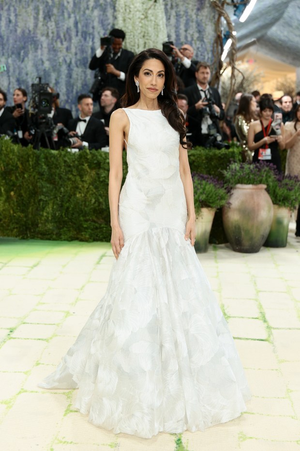 NEW YORK, NEW YORK - MAY 04: Huma Abedin attends the 2026 Met Gala celebrating "Costume Art" at the Metropolitan Museum of Art on May 04, 2026 in New York City. (Photo by Dimitrios Kambouris/Getty Images for The Met Museum/Vogue)