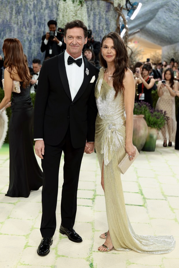 NEW YORK, NEW YORK - MAY 04: (L-R) Hugh Jackman and Sutton Foster attend the 2026 Met Gala celebrating "Costume Art" at the Metropolitan Museum of Art on May 04, 2026 in New York City. (Photo by Dimitrios Kambouris/Getty Images for The Met Museum/Vogue)