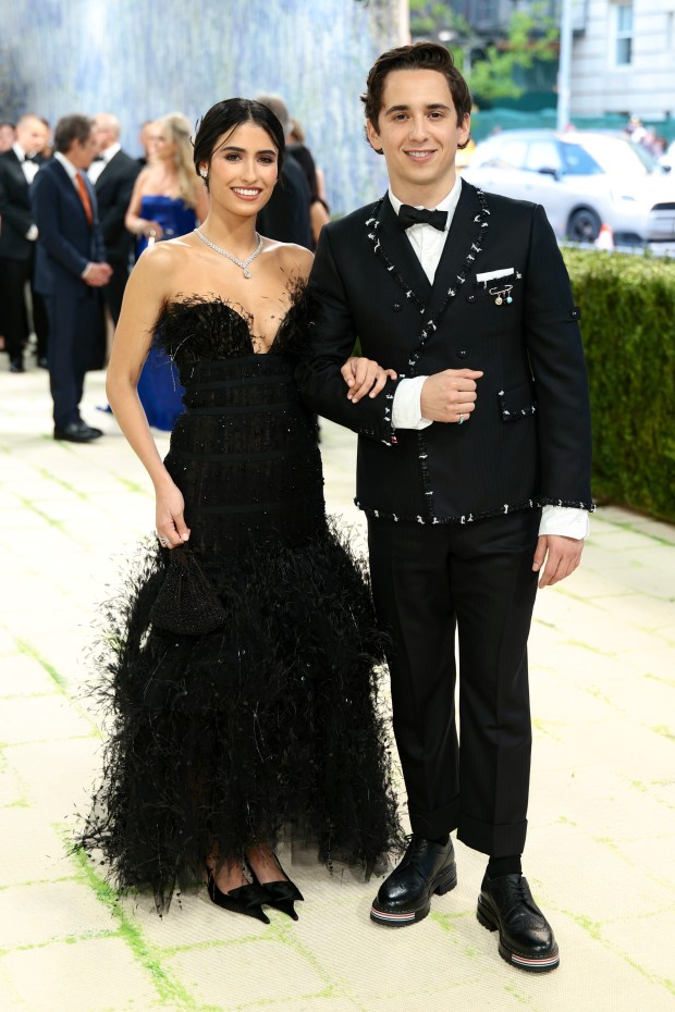 NEW YORK, NEW YORK - MAY 04: (L-R) Ana Amelia Batlle Cabral and Marcello Hernández attend the 2026 Met Gala celebrating "Costume Art" at the Metropolitan Museum of Art on May 04, 2026 in New York City. (Photo by Dimitrios Kambouris/Getty Images for The Met Museum/Vogue)