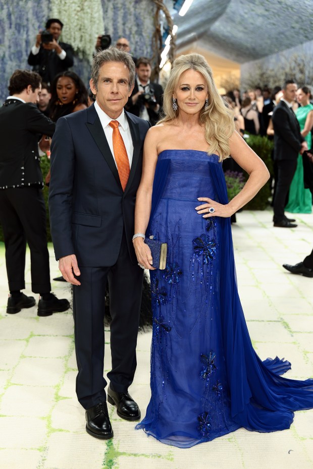 NEW YORK, NEW YORK - MAY 04: (L-R) Ben Stiller and Christine Taylor attend the 2026 Met Gala celebrating "Costume Art" at the Metropolitan Museum of Art on May 04, 2026 in New York City. (Photo by Dimitrios Kambouris/Getty Images for The Met Museum/Vogue)