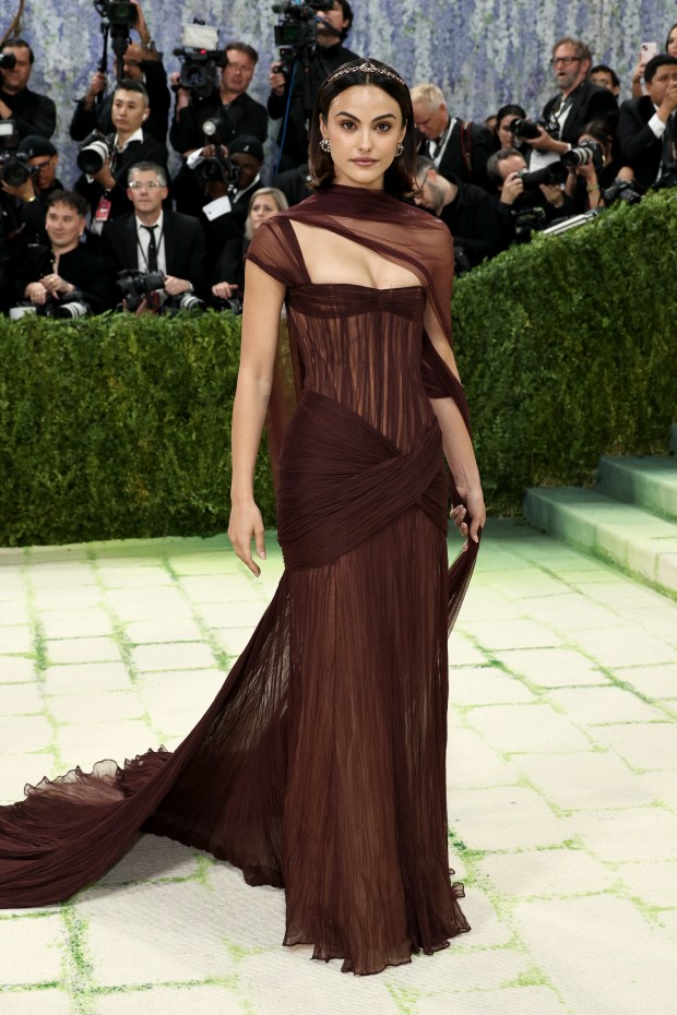 NEW YORK, NEW YORK - MAY 04: Camila Mendes attends the 2026 Met Gala celebrating "Costume Art" at the Metropolitan Museum of Art on May 04, 2026 in New York City. (Photo by Jamie McCarthy/Getty Images)