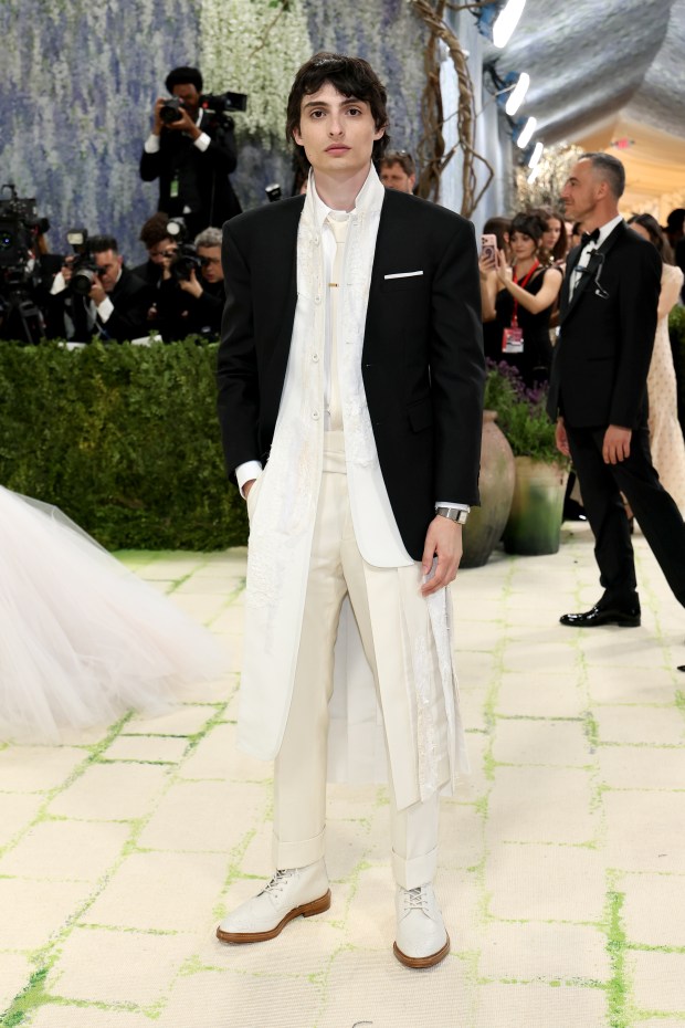 NEW YORK, NEW YORK - MAY 04: Finn Wolfhard attends the 2026 Met Gala celebrating "Costume Art" at the Metropolitan Museum of Art on May 04, 2026 in New York City. (Photo by Mike Coppola/Getty Images)