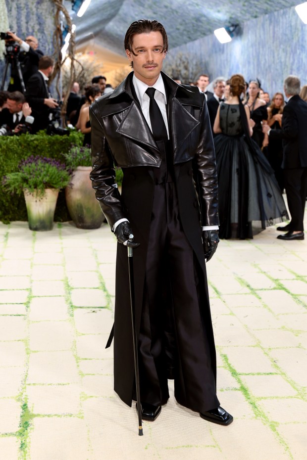 NEW YORK, NEW YORK - MAY 04: Patrick Schwarzenegger attends the 2026 Met Gala celebrating "Costume Art" at the Metropolitan Museum of Art on May 04, 2026 in New York City. (Photo by Dimitrios Kambouris/Getty Images for The Met Museum/Vogue)