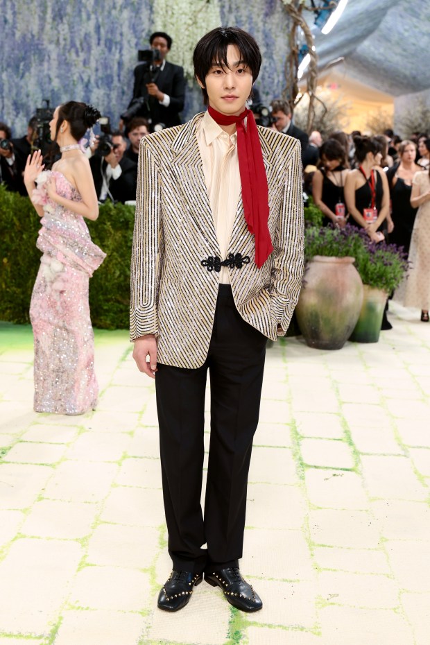 NEW YORK, NEW YORK - MAY 04: Ahn Hyo-seop attends the 2026 Met Gala celebrating "Costume Art" at the Metropolitan Museum of Art on May 04, 2026 in New York City. (Photo by Dimitrios Kambouris/Getty Images for The Met Museum/Vogue)
