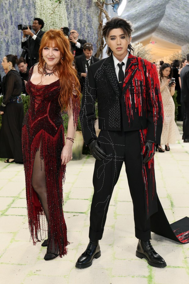 NEW YORK, NEW YORK - MAY 04: (L-R) Cai Xukun and Charlotte Tilbury attend the 2026 Met Gala celebrating "Costume Art" at the Metropolitan Museum of Art on May 04, 2026 in New York City. (Photo by Mike Coppola/Getty Images)