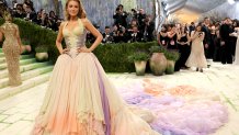 NEW YORK, NEW YORK - MAY 04: Blake Lively attends the 2026 Met Gala celebrating "Costume Art" at the Metropolitan Museum of Art on May 04, 2026 in New York City. (Photo by Mike Coppola/Getty Images)
