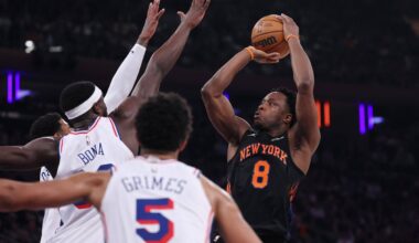 Knicks grind out win vs. 76ers, but OG Anunoby’s health is a question: Game 2 takeaways