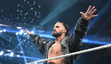 COLUMBUS, OHIO - MAY 25: Seth Rollins makes his entrance during Monday Night RAW at Jerome Schottenstein Center on May 25, 2026 in Columbus, Ohio. (Photo by Michael Marques/WWE via Getty Images)