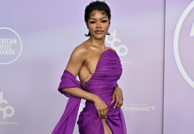 Teyana Taylor attends the 52nd American Music Awards at MGM Grand Garden Arena on May 25, 2026 in Las Vegas, Nevada. (Photo by David Becker/Getty Images)