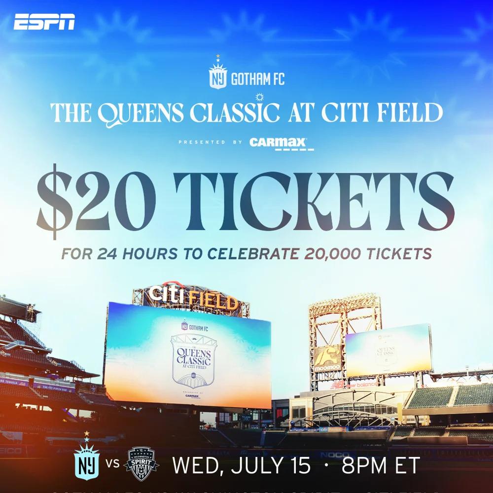 SURGING TOWARD A RECORD: Ticket sales soar past 20K for Gotham FC's Queens Classic