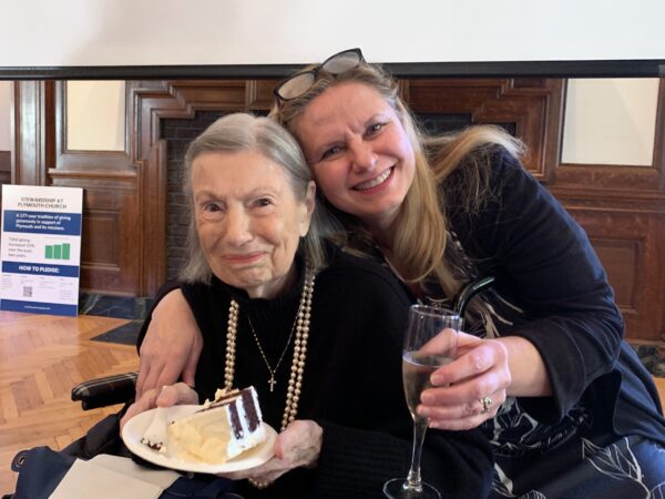 Grace Faison, left, with Kathleen Wolf. Photo: Mary Frost/Brooklyn Eagle