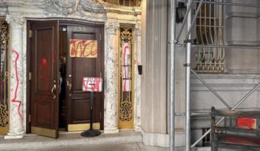 Vandals repeatedly hit Polish Consulate in Midtown Manhattan with red paint