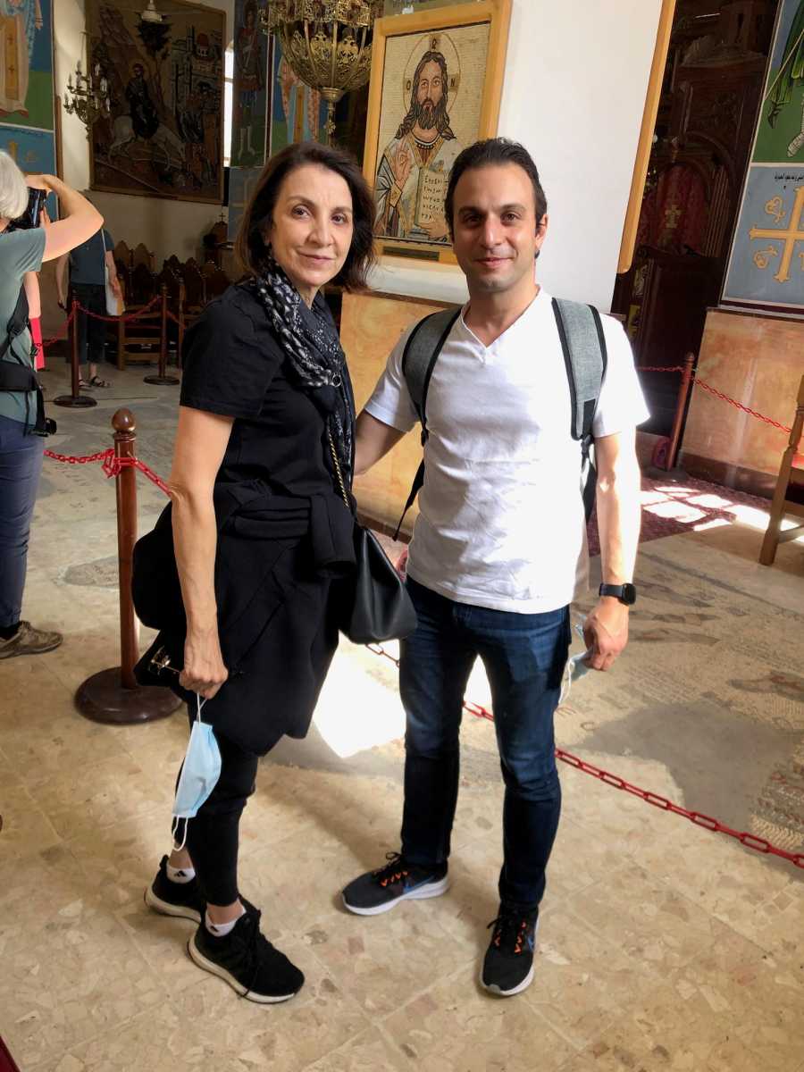 Hady Kfoury and his mother.