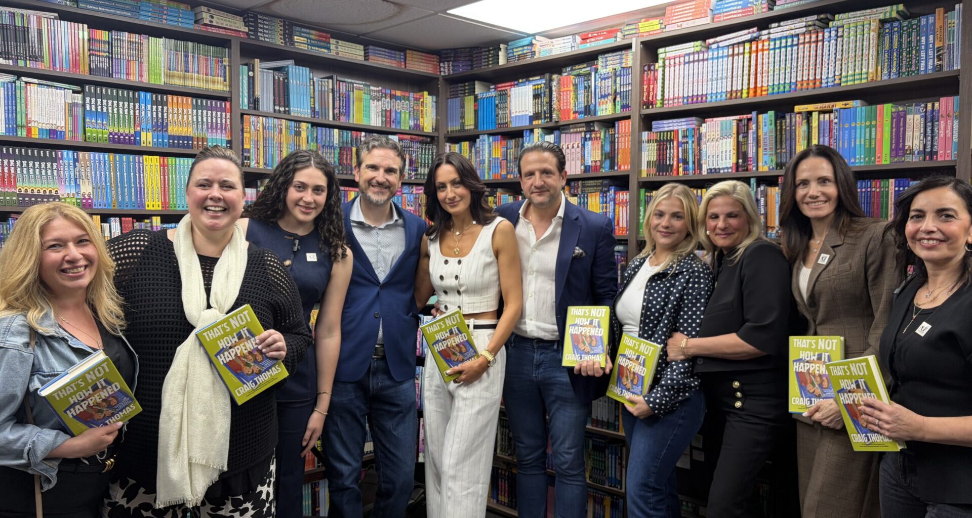 Staff and friends of the AGF Fund and Craig Thomas come out to support his new book. Photo: Moira Weinstein/Brooklyn Eagle