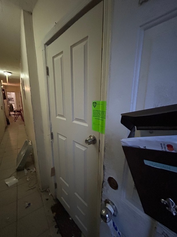 An unidentified man was found dead in a single-room apartment buried under a heap of garbage in a house located on Brighton Seventh St. in Brooklyn on May 6, 2026. (Kerry Burke / New York Daily News)